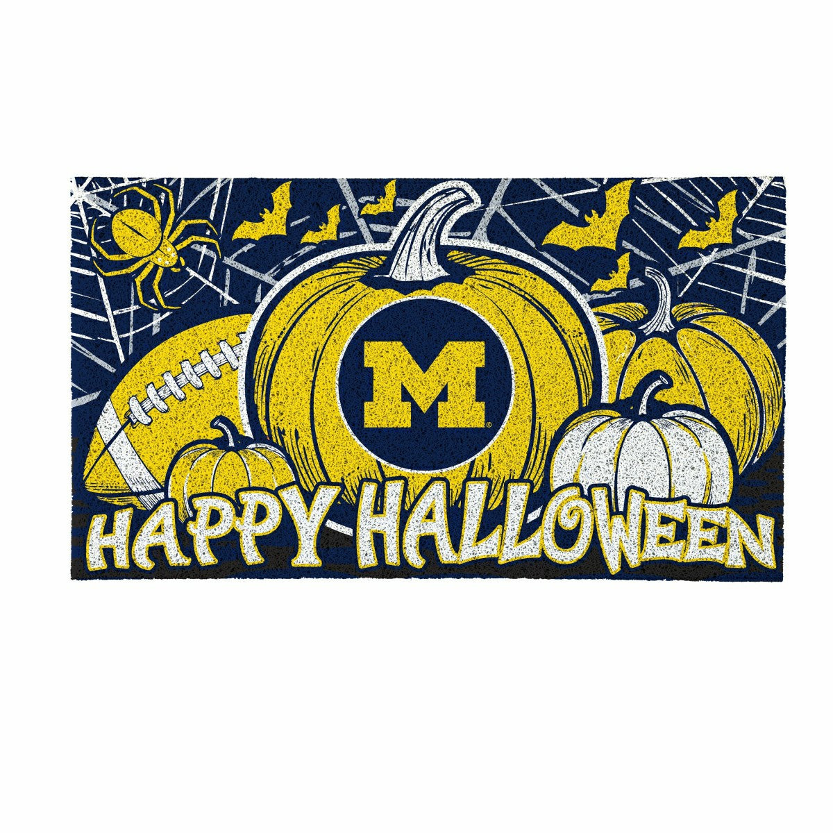 University Of Michigan Halloween PVC Mat, 28"x16"