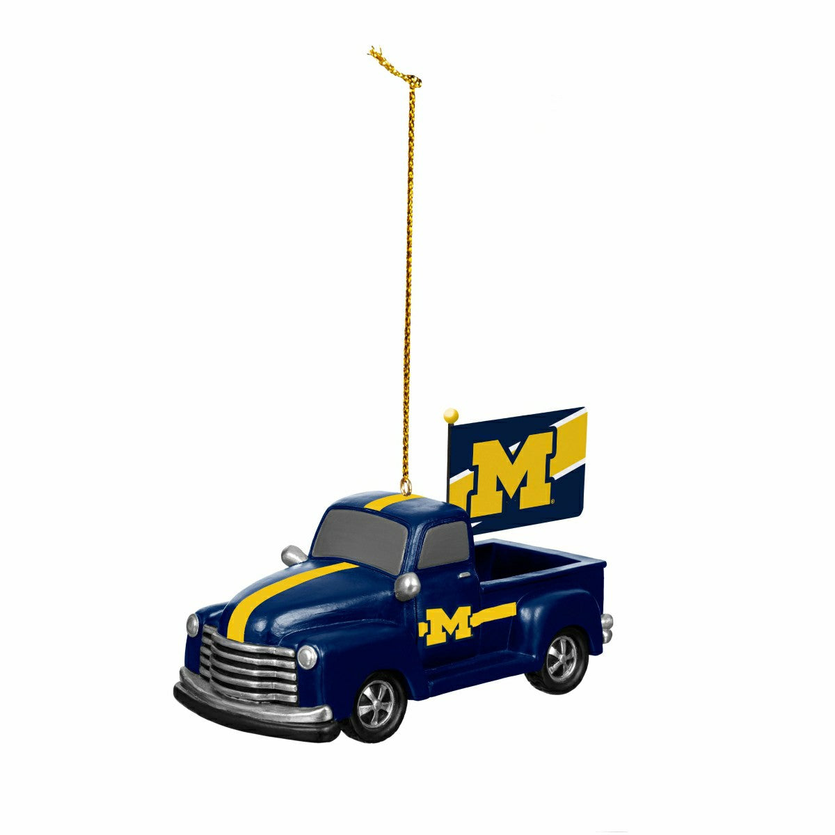 University Of Michigan Rally Truck Ornament, Set of 2