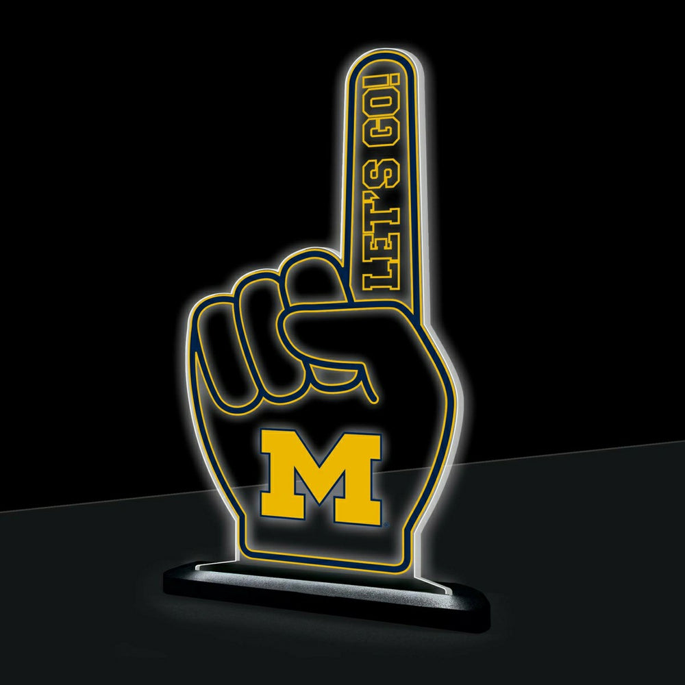 University Of Michigan College Foam Finger Desklite LED Decor