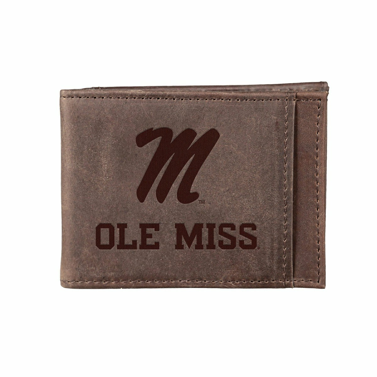 Front Pocket Wallet w/ RFID Blocking, University of Mississippi, Brown