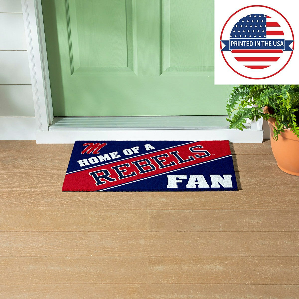 University of Mississippi, PVC Mat COLOR, Home of a Fan