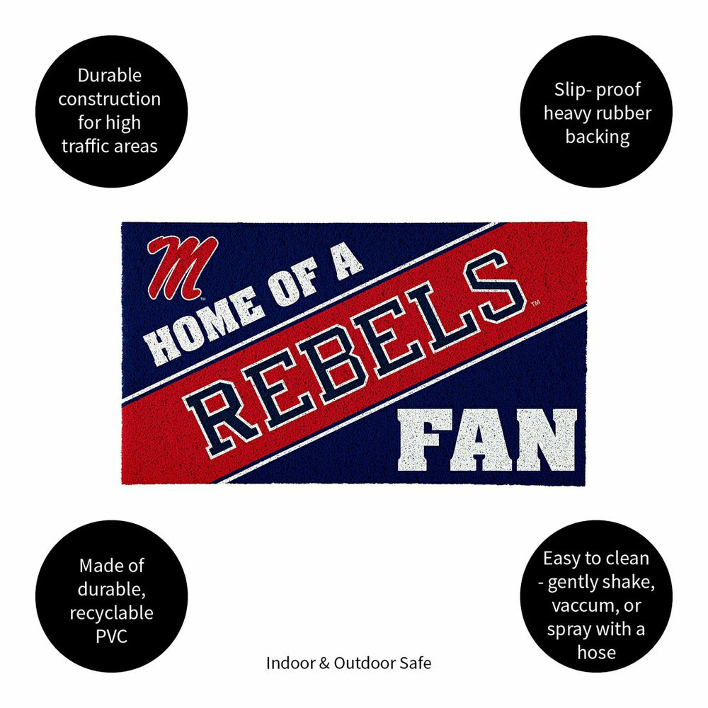 University of Mississippi, PVC Mat COLOR, Home of a Fan