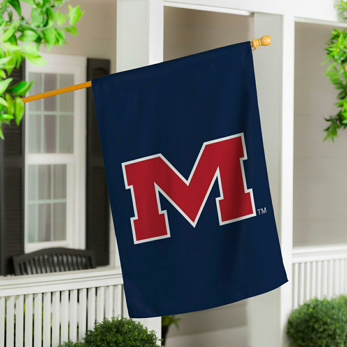 University of Mississippi Applique House Flag