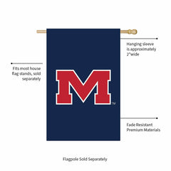 University of Mississippi Applique House Flag