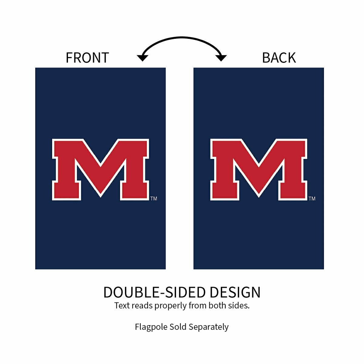 University of Mississippi Applique House Flag