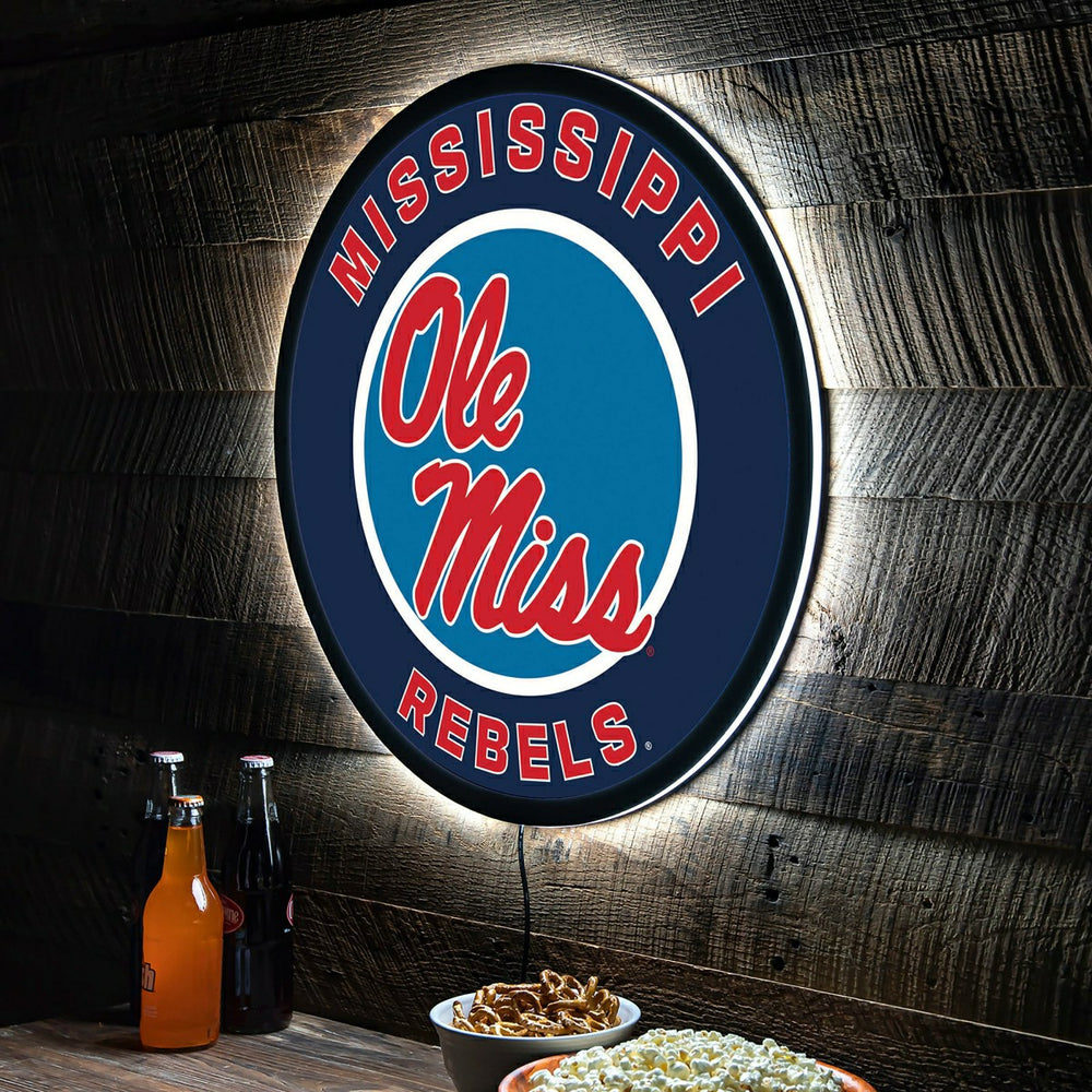 LED Wall Decor, Round, University of Mississippi