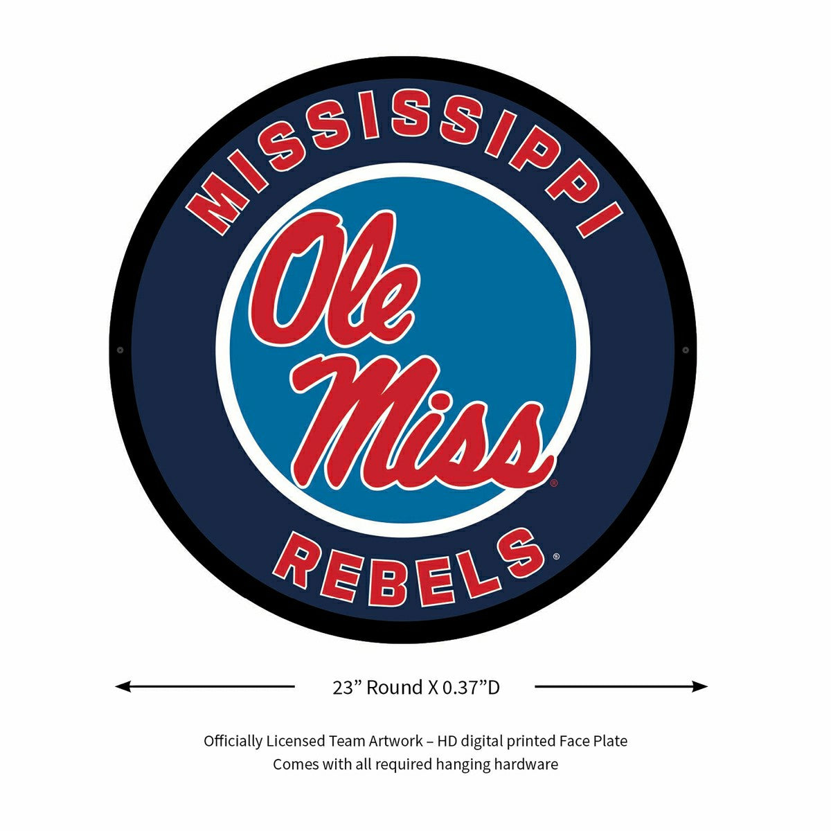 LED Wall Decor, Round, University of Mississippi
