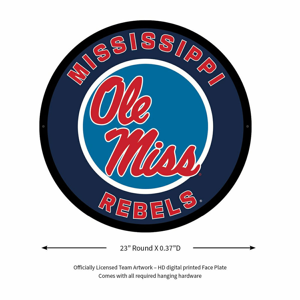 LED Wall Decor, Round, University of Mississippi
