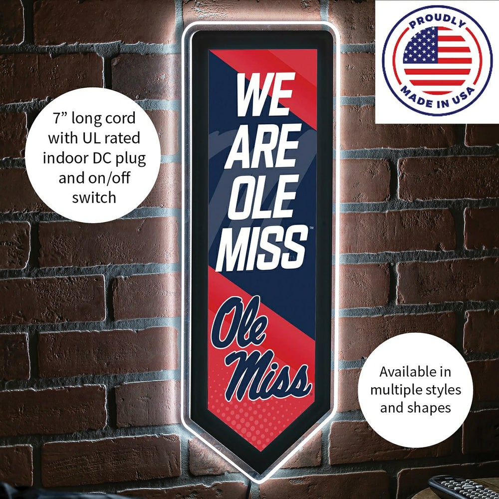 LED Wall Decor, Pennant, University of Mississippi
