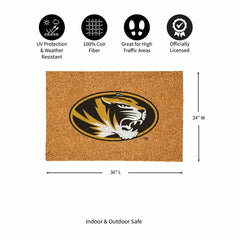 University of Missouri Large Full Color Coir Mat, 36"x24"