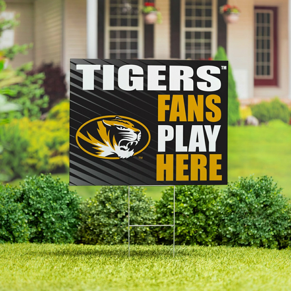 University of Missouri Coroplast Yard Sign "Fans Play Here"