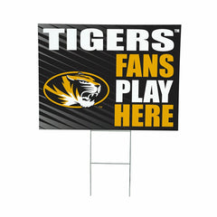 University of Missouri Coroplast Yard Sign "Fans Play Here"