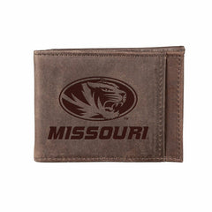Front Pocket Wallet w/ RFID Blocking, University of Missouri, Brown