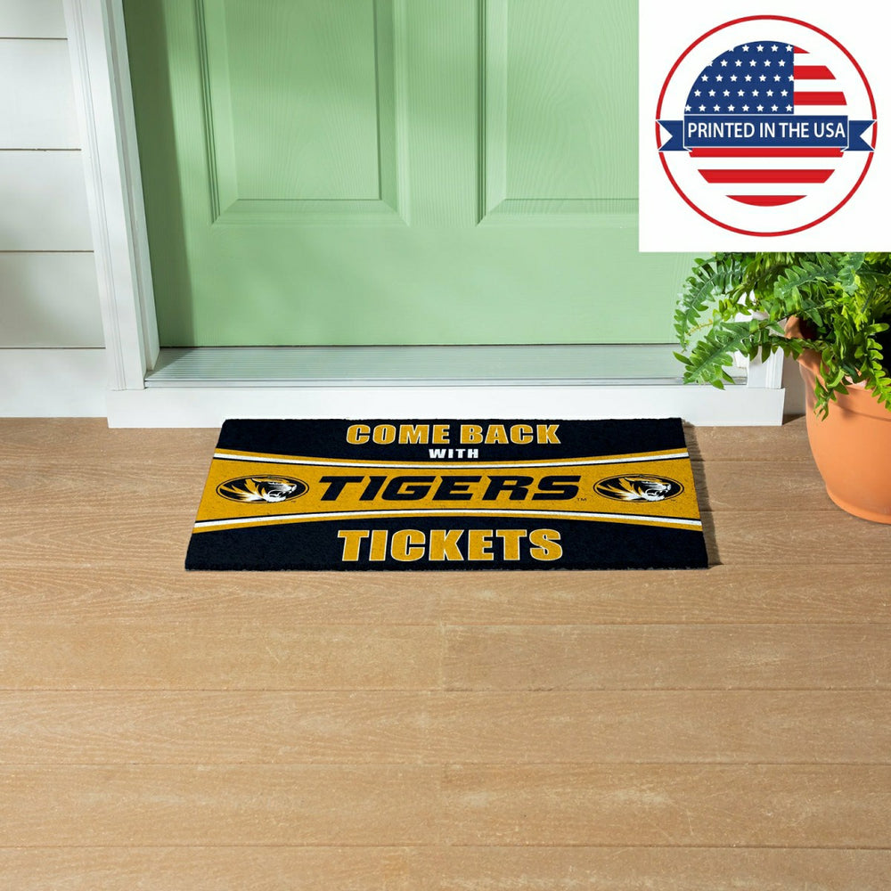 28" x 16" PVC Trapper Mat, Come Back with Tickets, University of Misso