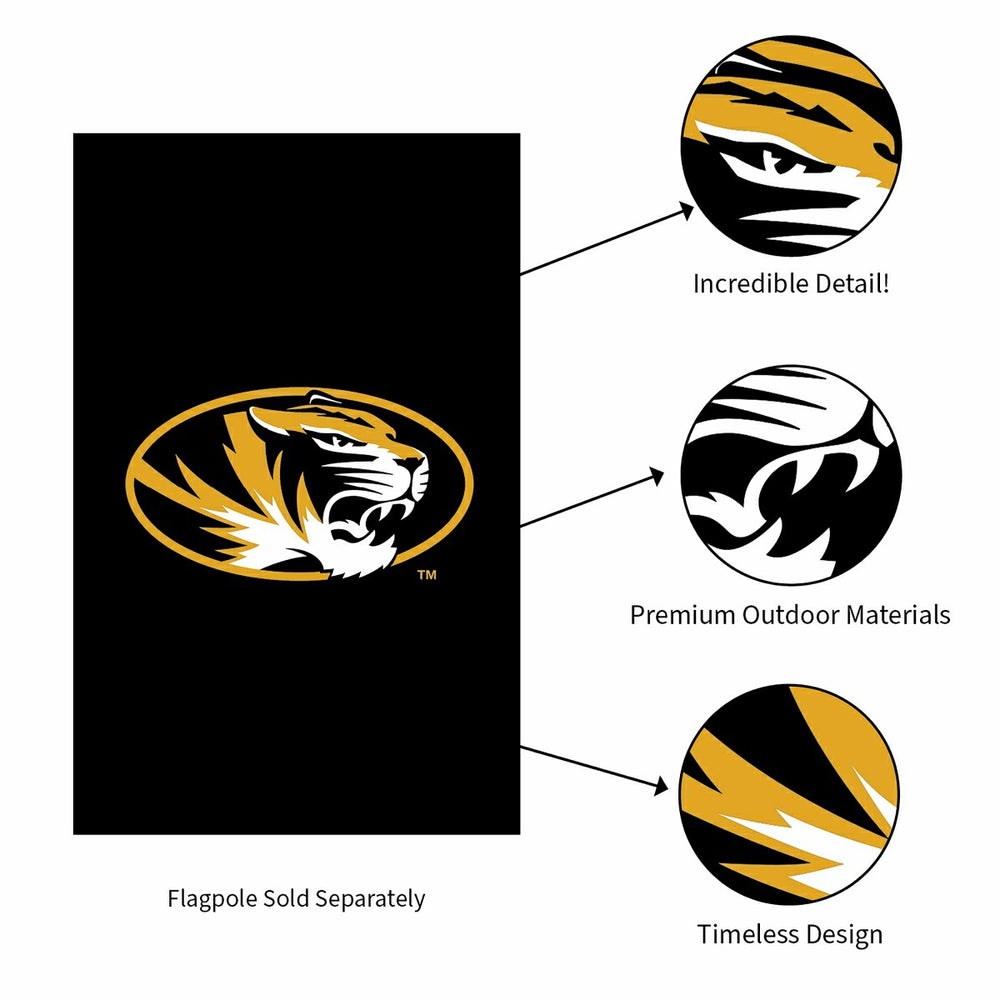University of Missouri Applique House Flag