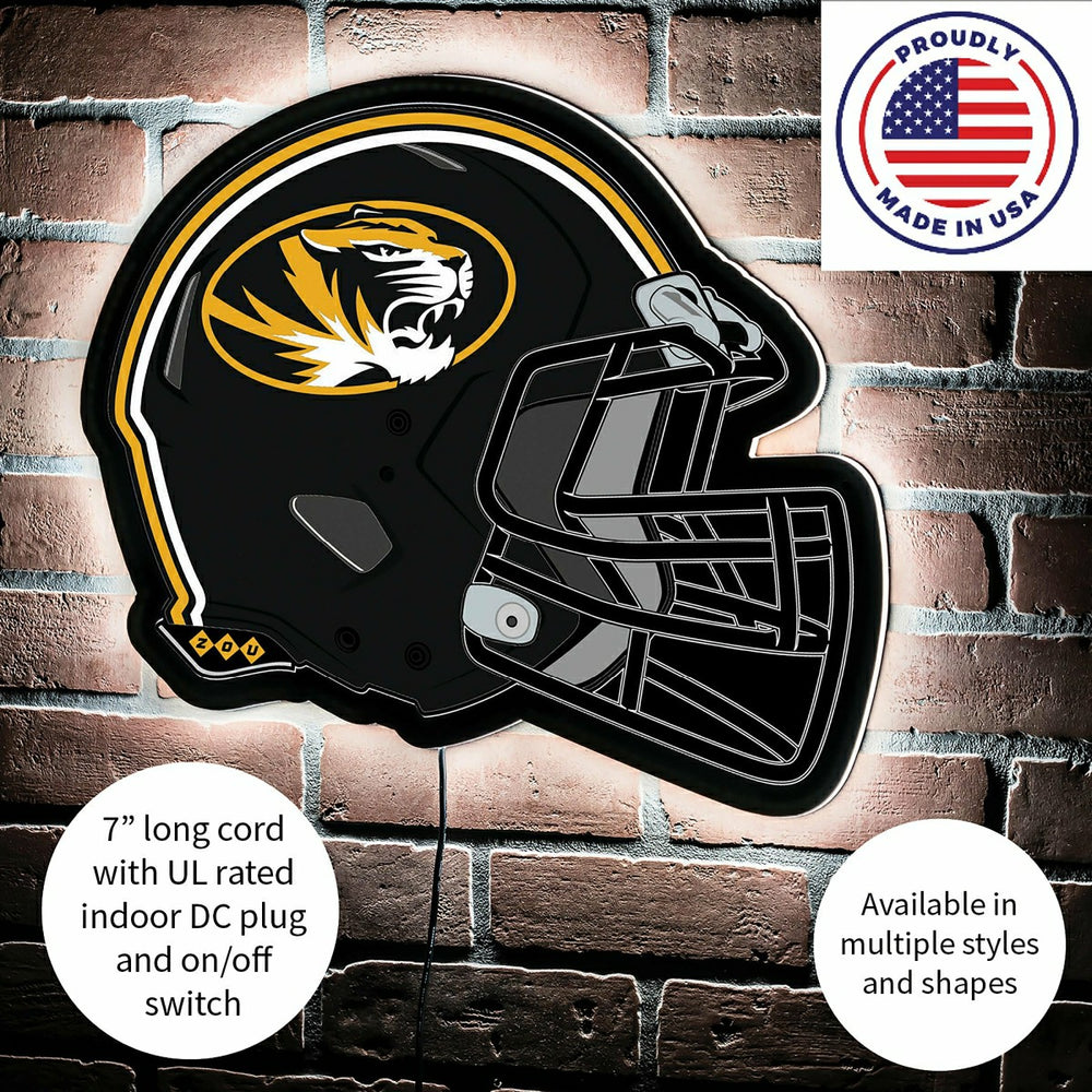 LED Wall Decor, Helmet, University of Missouri