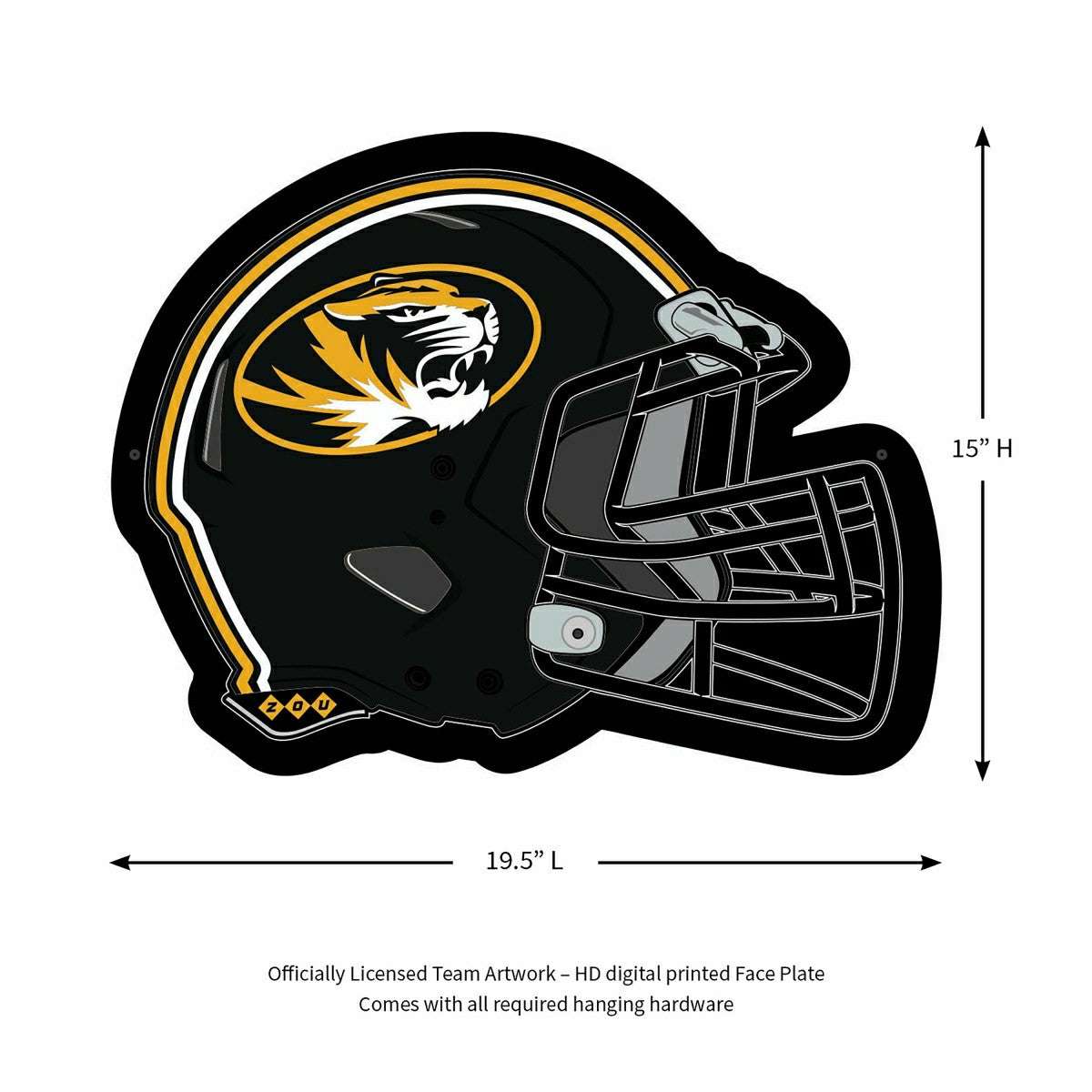 LED Wall Decor, Helmet, University of Missouri