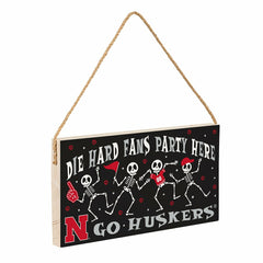 University of Nebraska Halloween Wood Wall Sign, 6x11