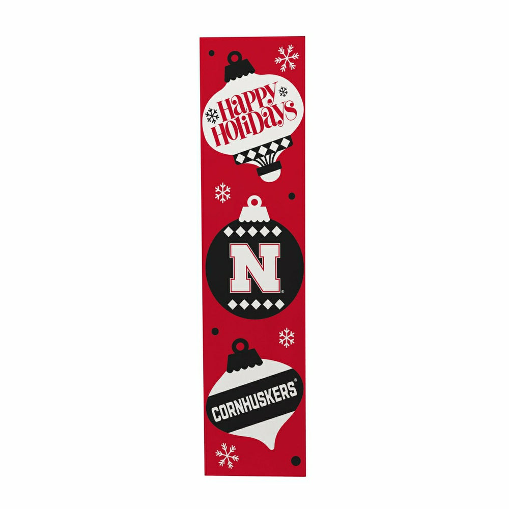 University of Nebraska 47" Double Sided Leaner, Christmas