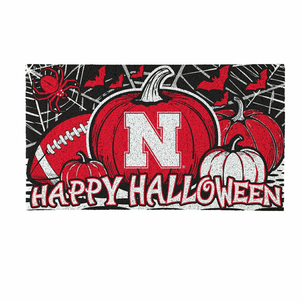 University of Nebraska Halloween PVC Mat, 28"x16"