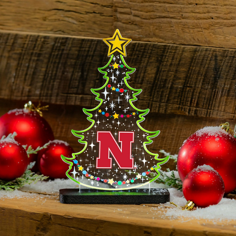 University of Nebraska College Holiday Tree Desklite LED Decor