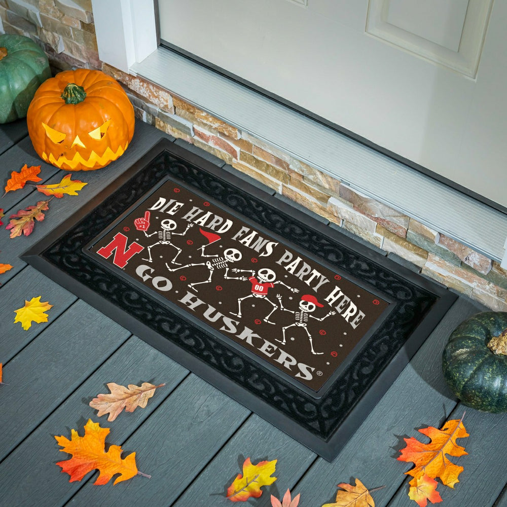 University of Nebraska Flocked Coir Halloween Sassafras Switch Mat, 22