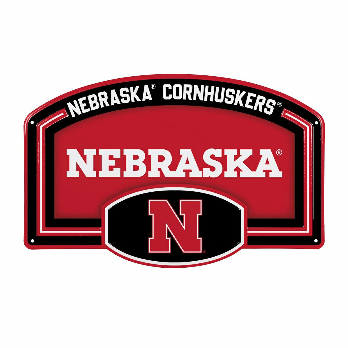 University of Nebraska USA Embossed Steel Wall Sign, 11" x 17"