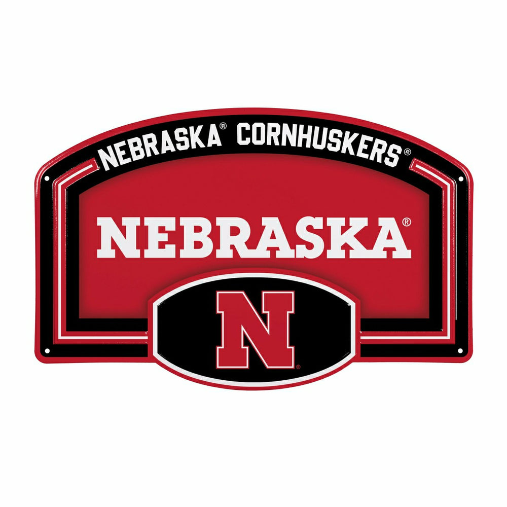 University of Nebraska USA Embossed Steel Wall Sign, 11" x 17"