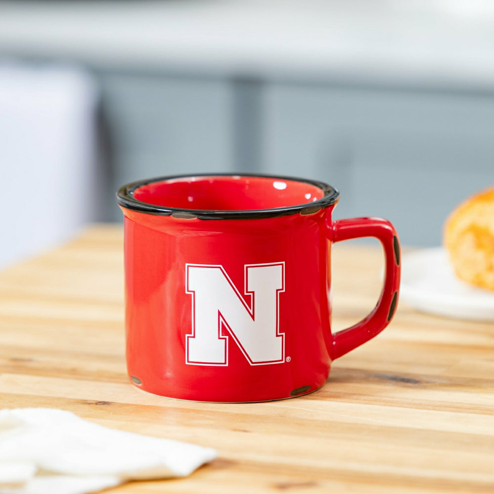 University of Nebraska Ceramic Camp Cup with Enamel Finish, 14oz
