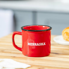 University of Nebraska Ceramic Camp Cup with Enamel Finish, 14oz
