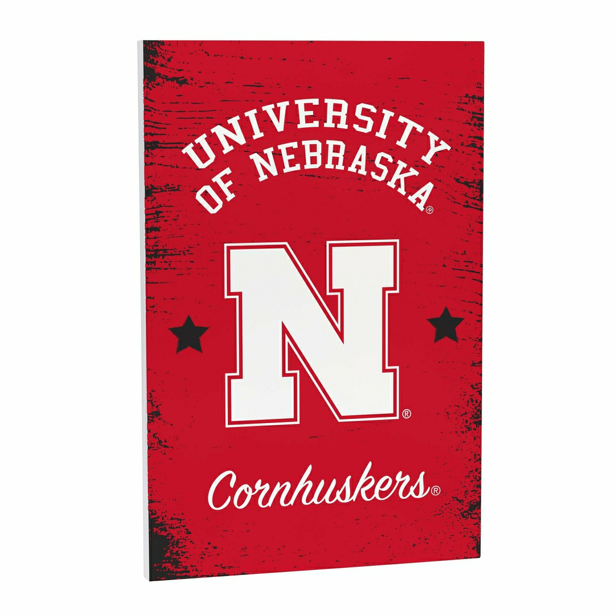 University of Nebraska Wood Wall Sign, 16x24