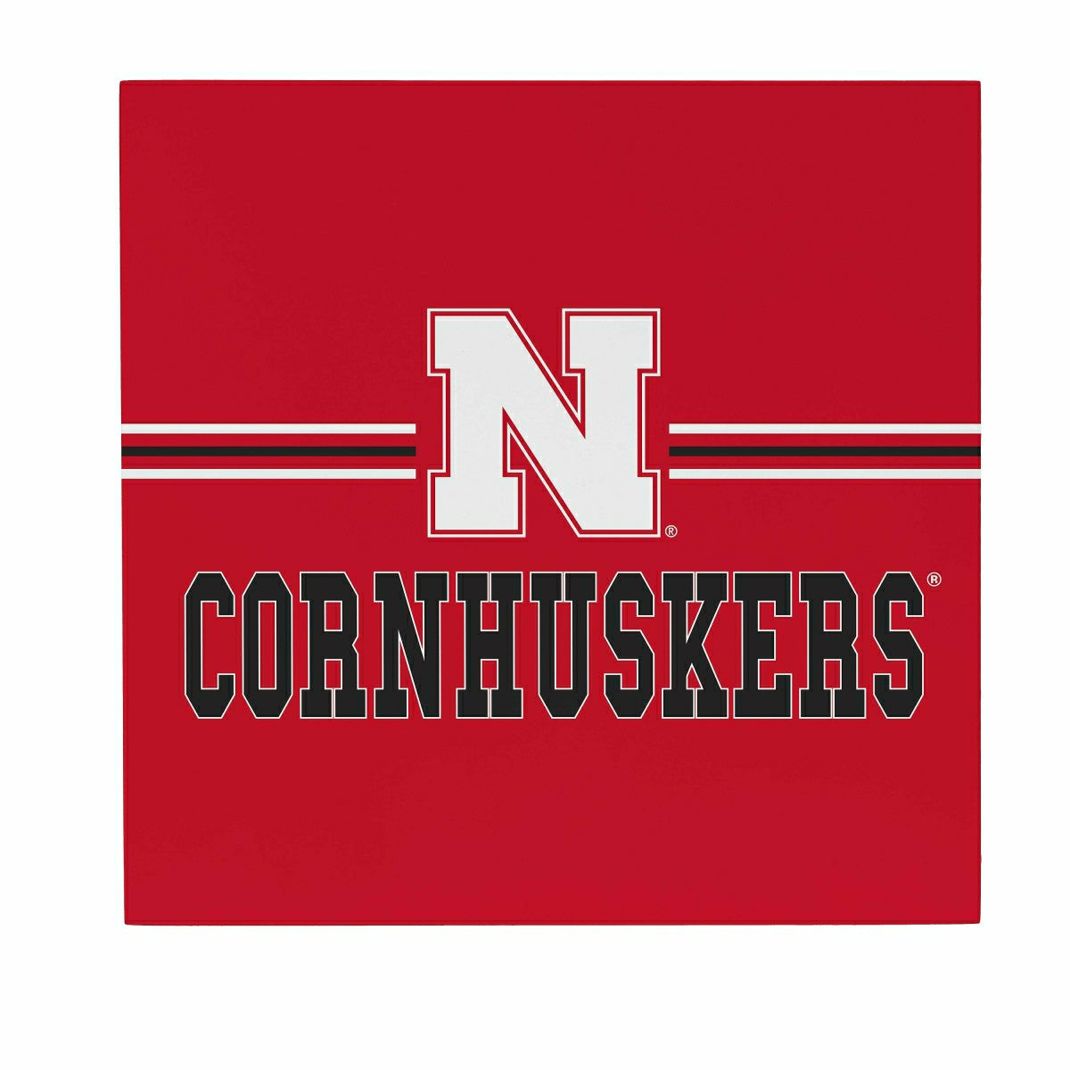 University of Nebraska Wood Wall Sign, 12x12