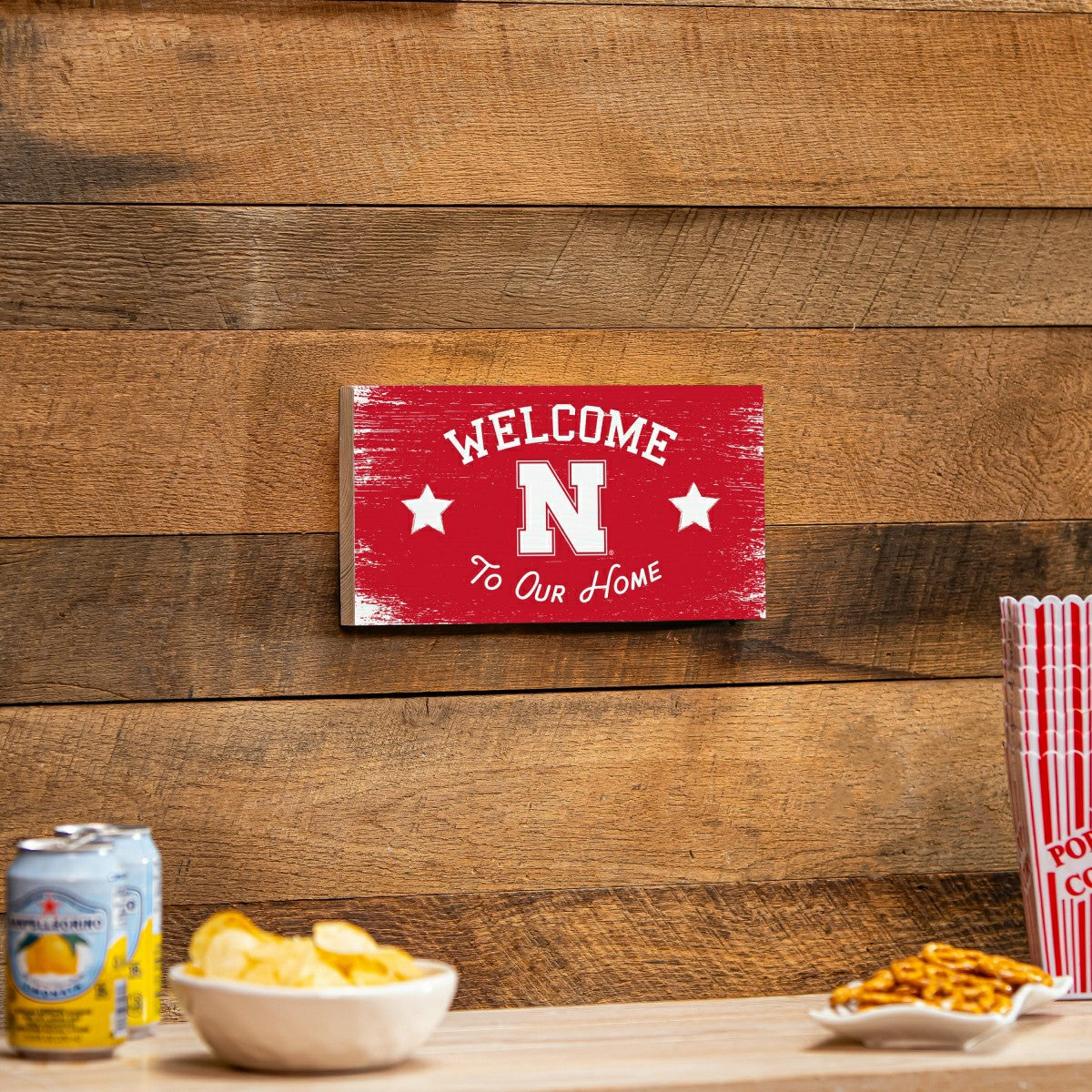 University of Nebraska Wood Wall Sign, 6x11