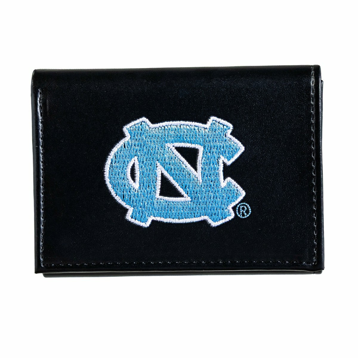 University of North Carolina Black Tri-Fold Embroidered Wallet w/ RFID Blocking