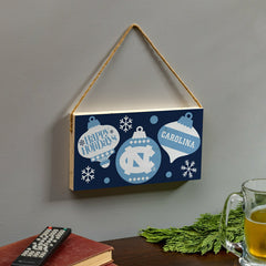 University of North Carolina Holiday Wood Wall Sign, 6x11