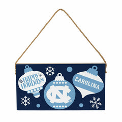 University of North Carolina Holiday Wood Wall Sign, 6x11