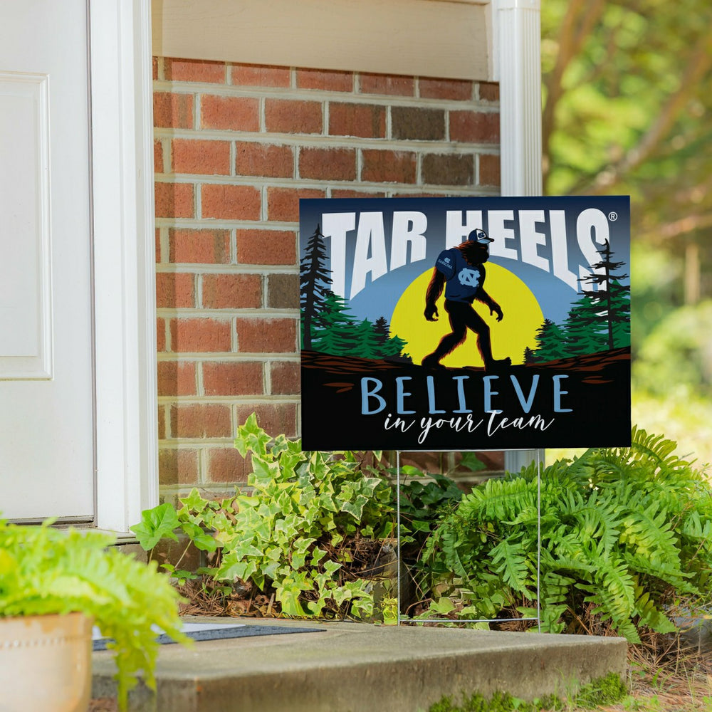 University of North Carolina Yard Sign, Bigfoot