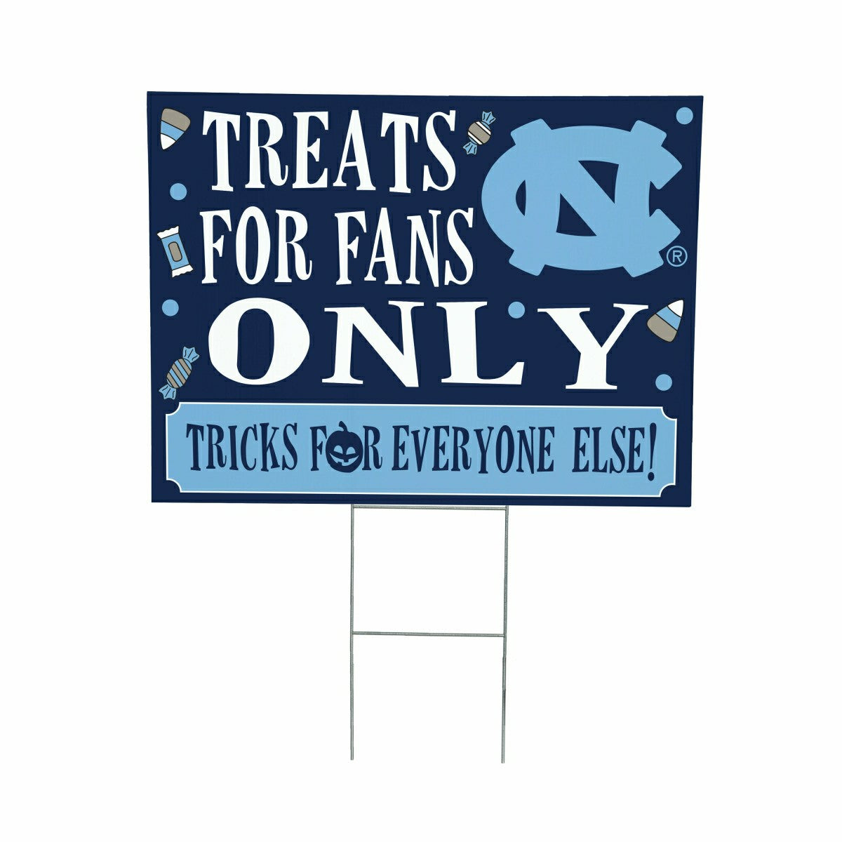 University of North Carolina Yard Sign, Halloween Treats for Fans