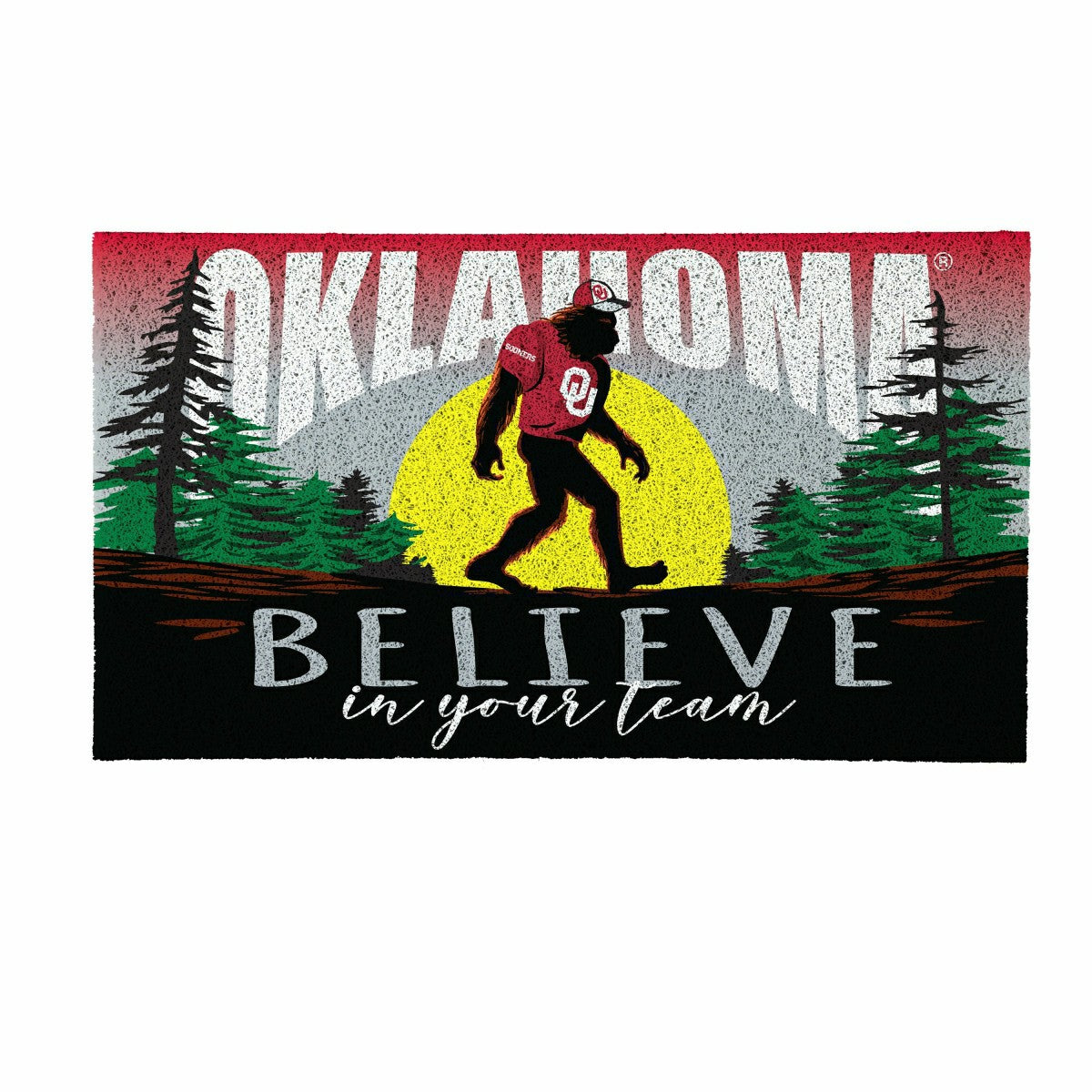 University of Oklahoma Bigfoot PVC Mat, 28"x16"