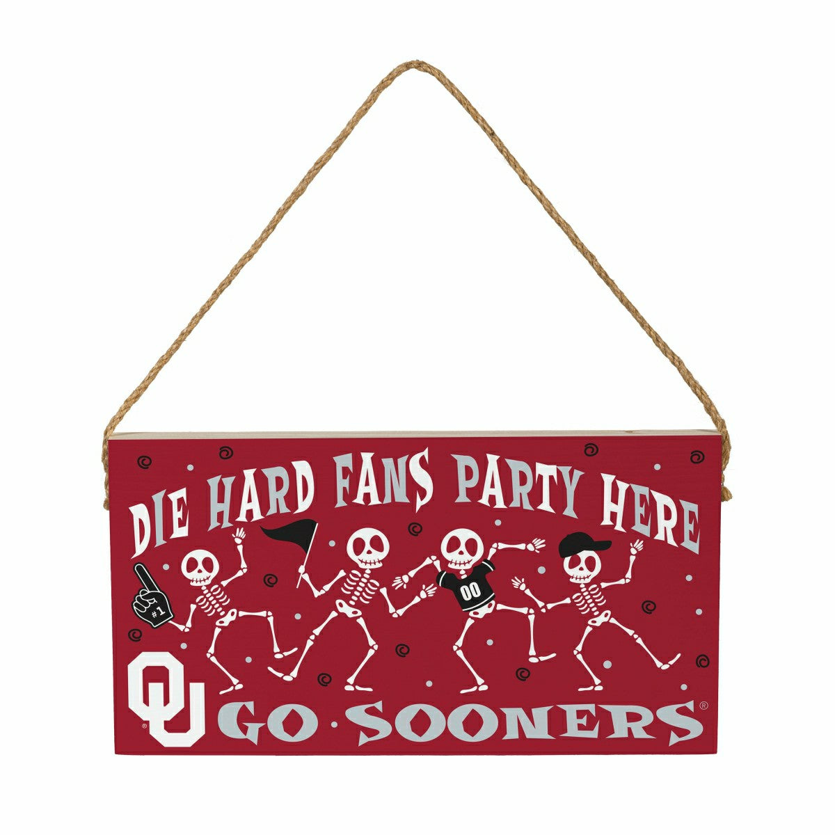 University of Oklahoma Halloween Wood Wall Sign, 6x11
