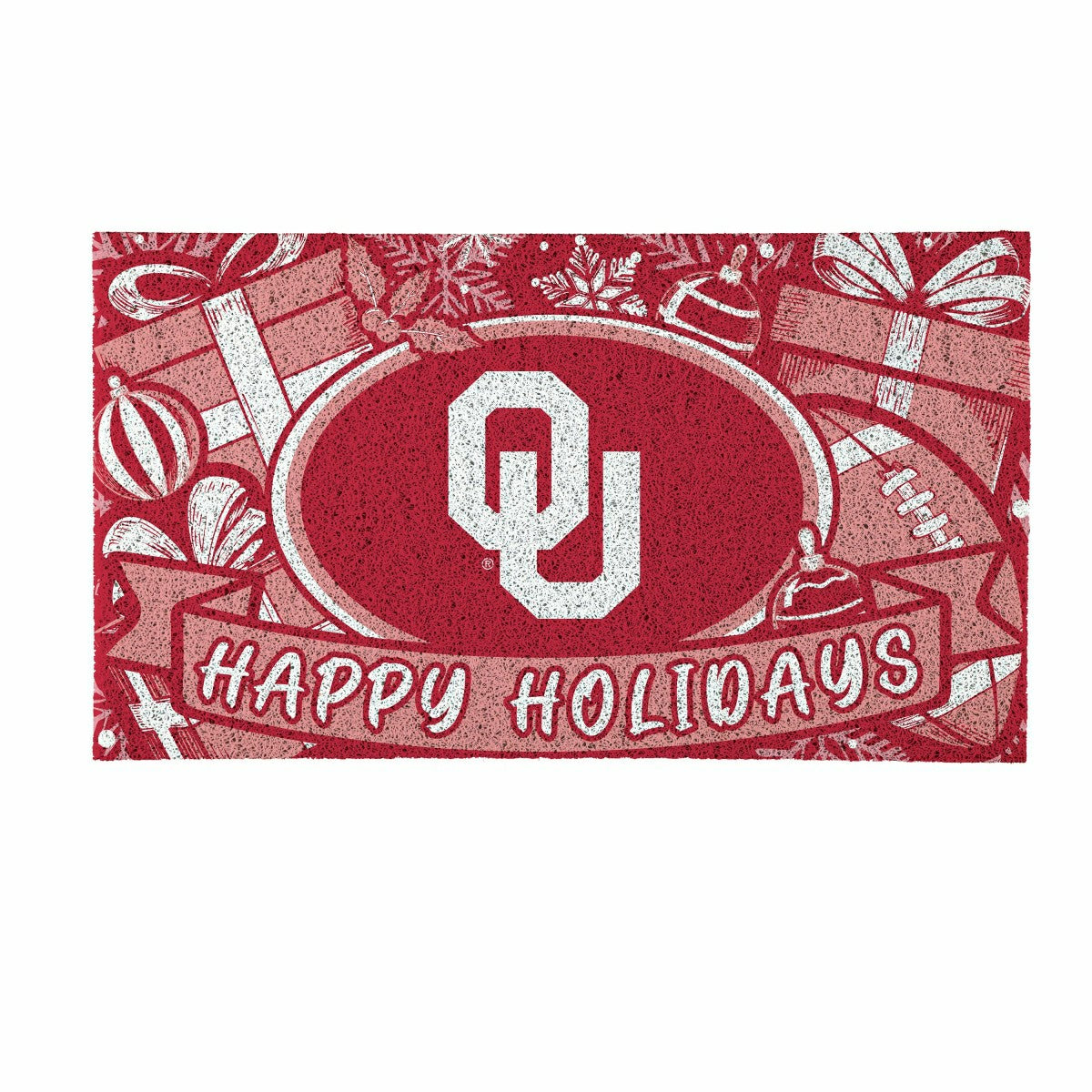University of Oklahoma Holiday PVC Mat, 28"x16"