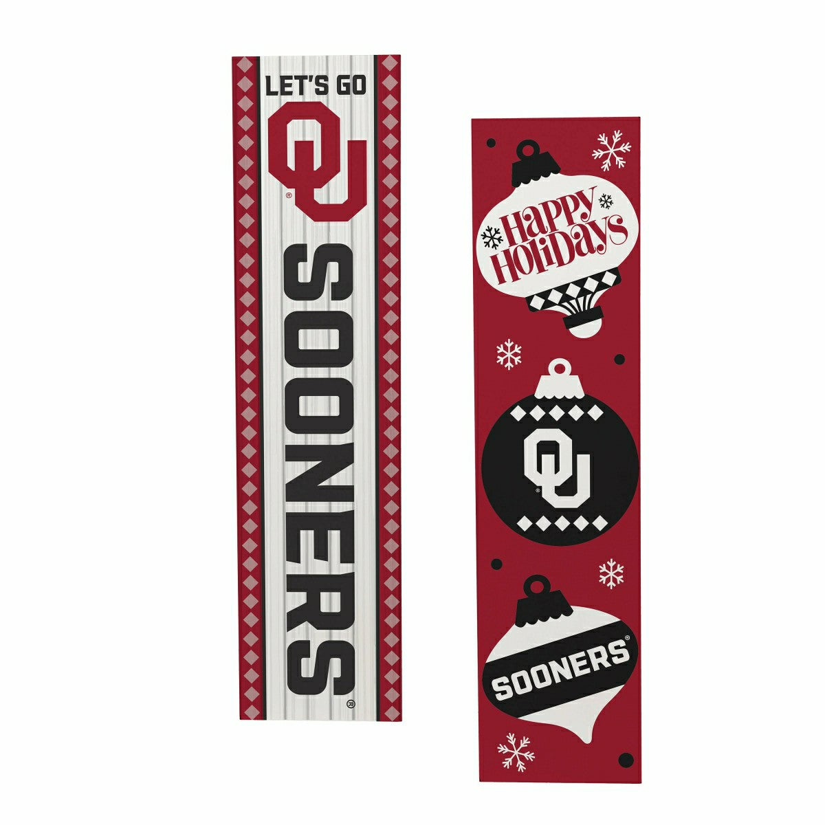 47" Double Sided Leaner, University of Oklahoma, Christmas