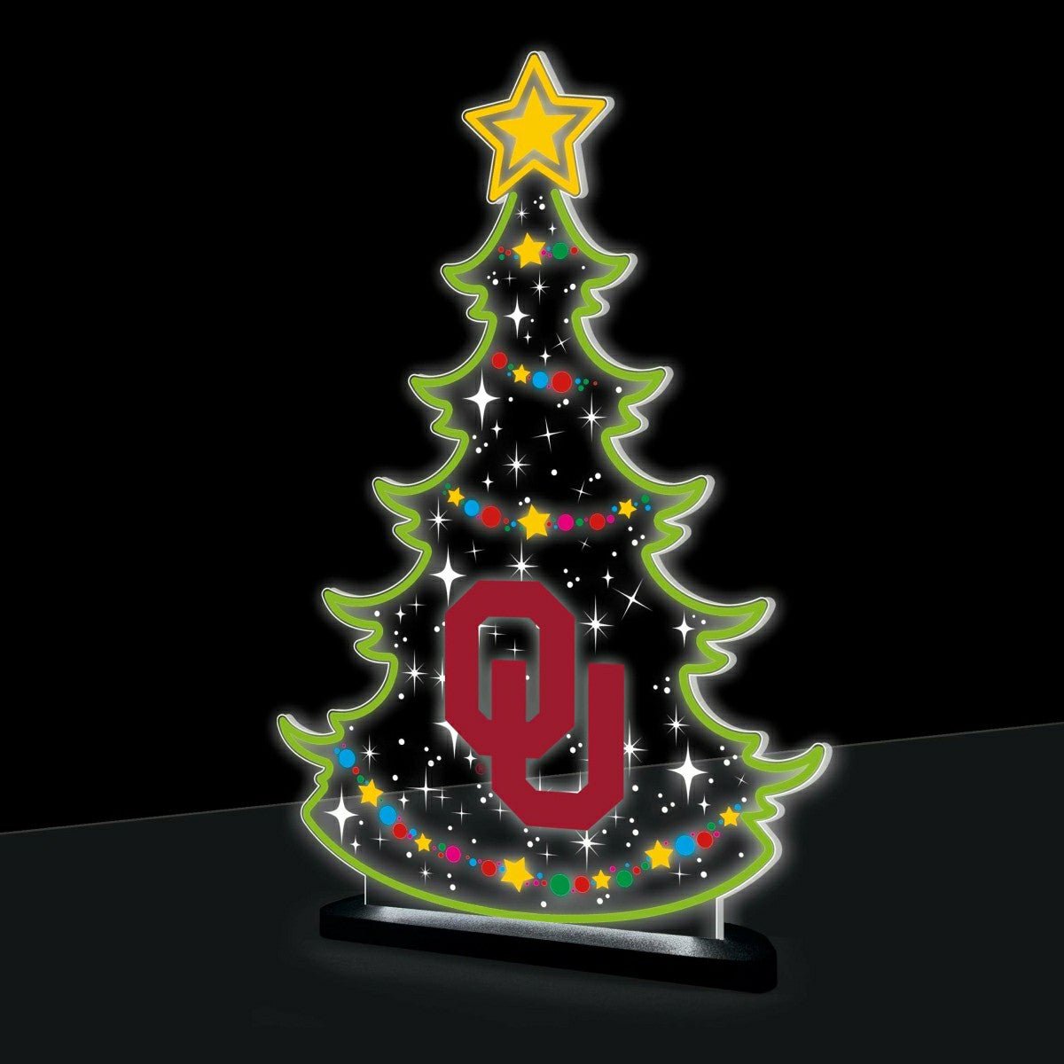University of Oklahoma College Holiday Tree Desklite LED Decor