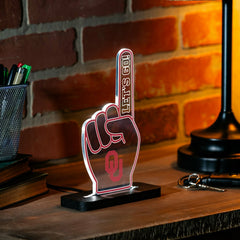 University of Oklahoma College Foam Finger Desklite LED Decor