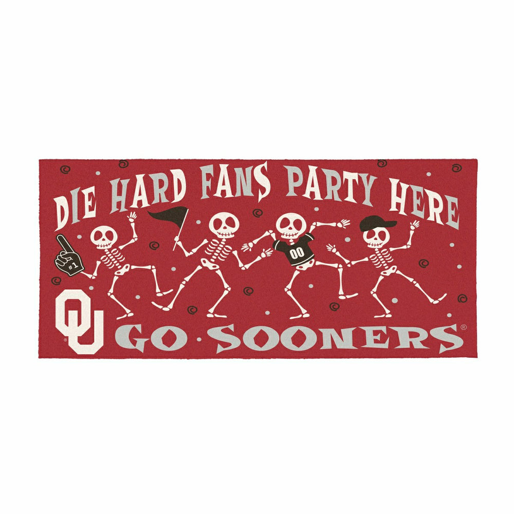 University of Oklahoma Flocked Coir Halloween Sassafras Switch Mat, 22