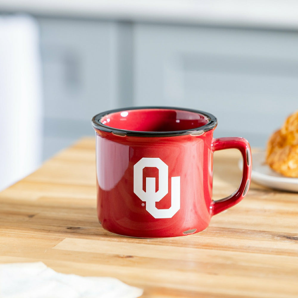 University of Oklahoma Ceramic Camp Cup with Enamel Finish, 14oz