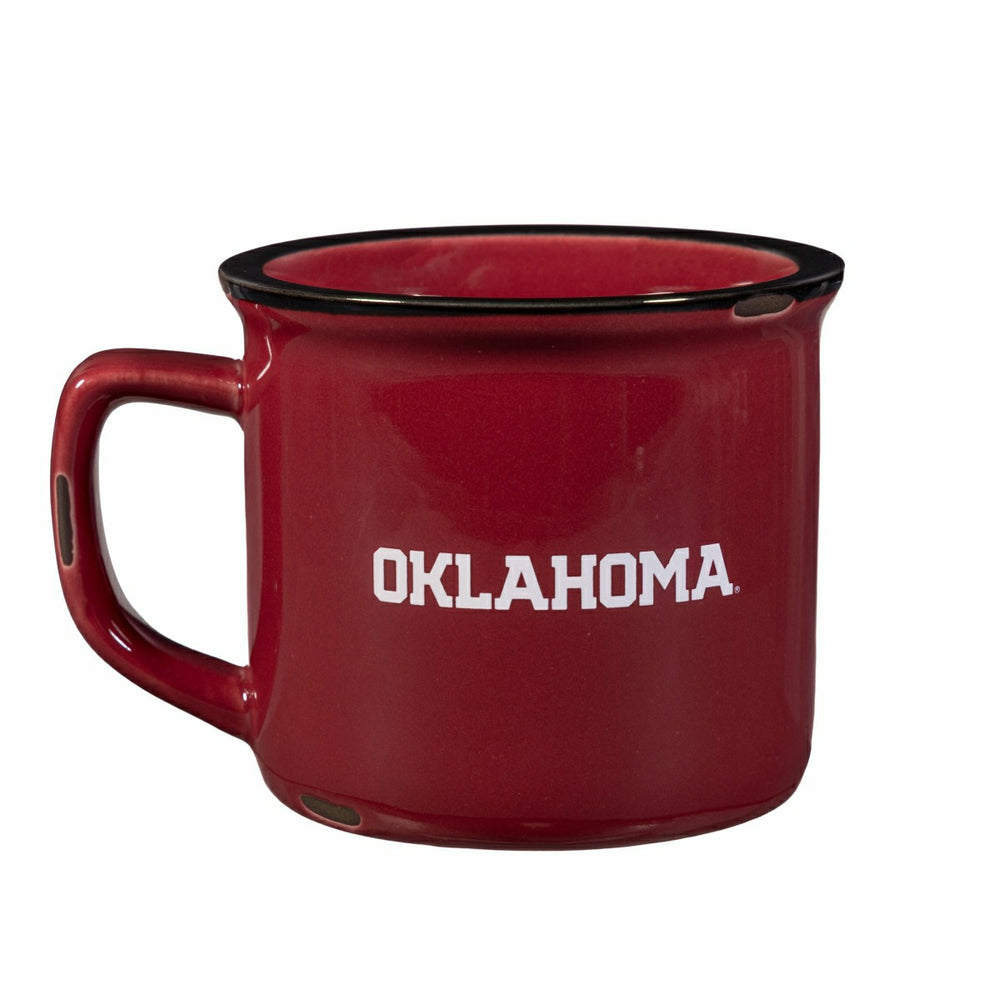 University of Oklahoma Ceramic Camp Cup with Enamel Finish, 14oz