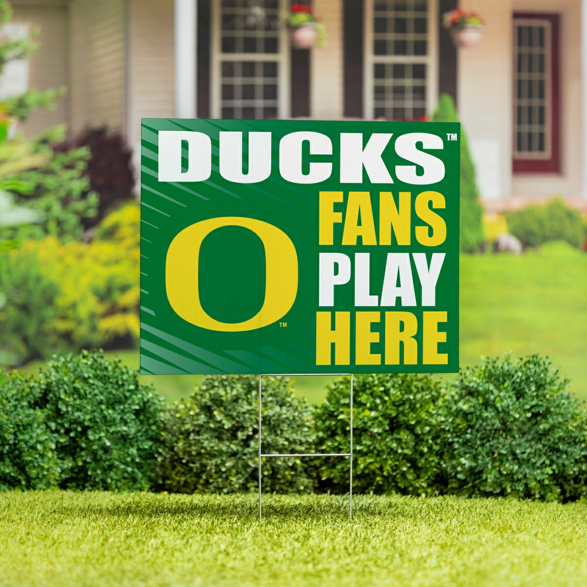 University of Oregon Coroplast Yard Sign "Fans Play Here"