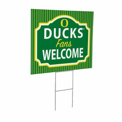University of Oregon Coroplast Yard Sign, "Fans Welcome"