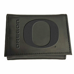 Leather Oregon Ducks Tri-fold Wallet
